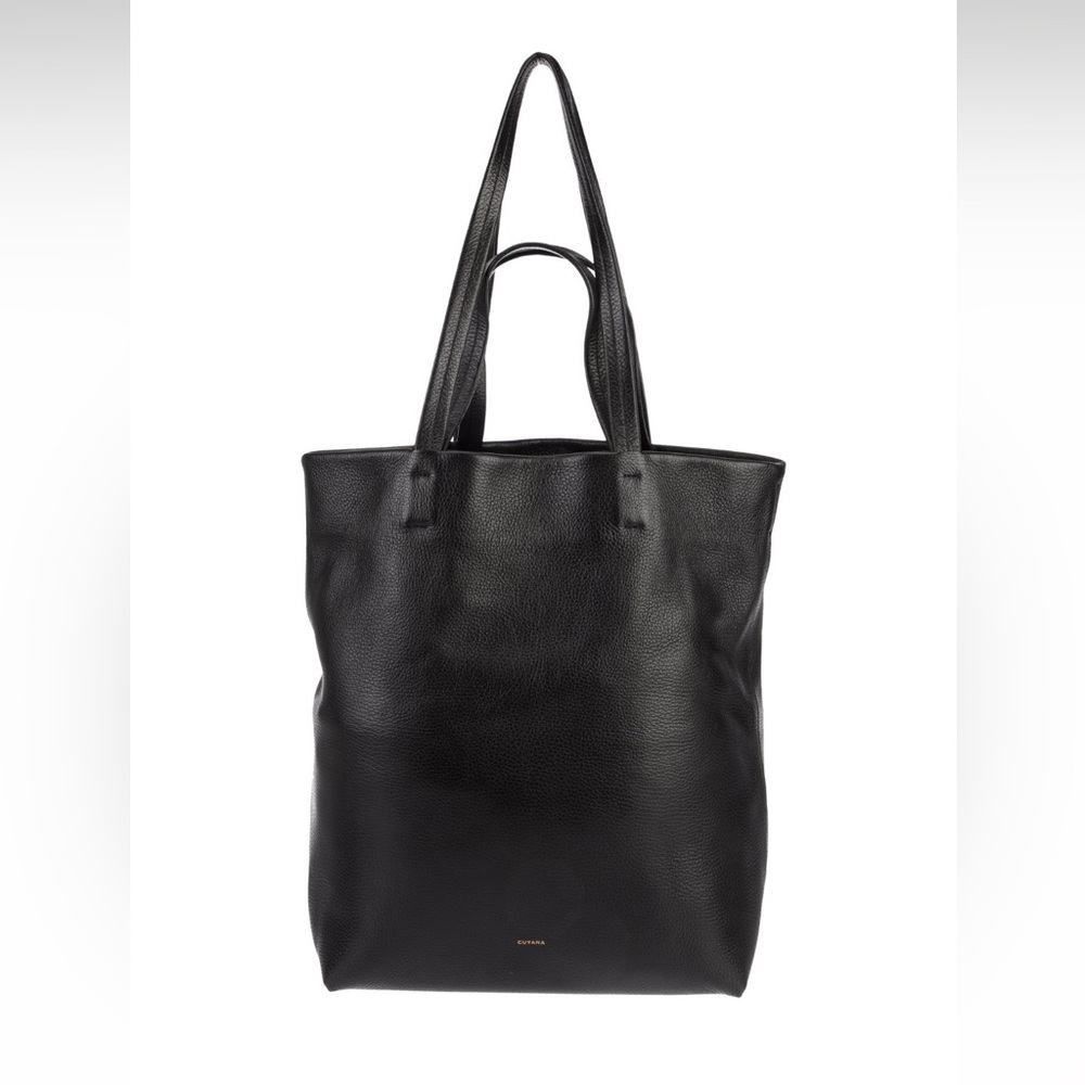 Like New Cuyana Tall Easy Tote, black pebbled leather, insert ($295 + $98 value) - Picture 4 of 8